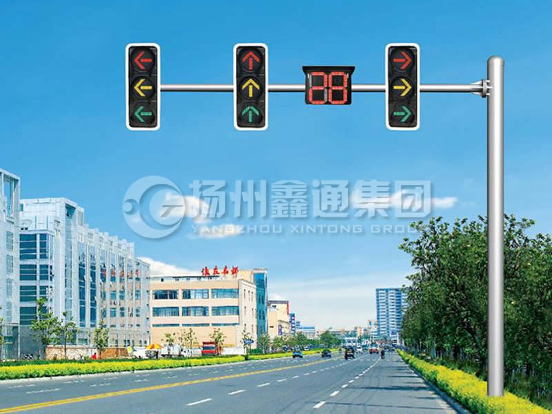 XHDG-012，L型等徑單臂信號(hào)燈桿